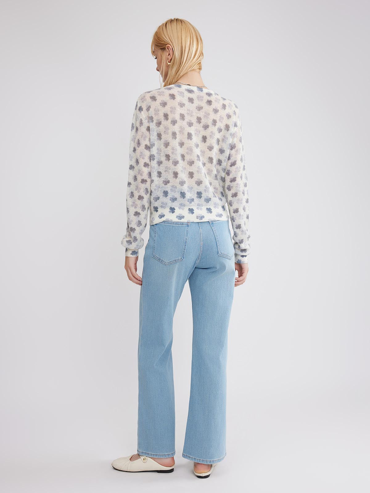 ASOBIO Wool Blend Knit Cardigan