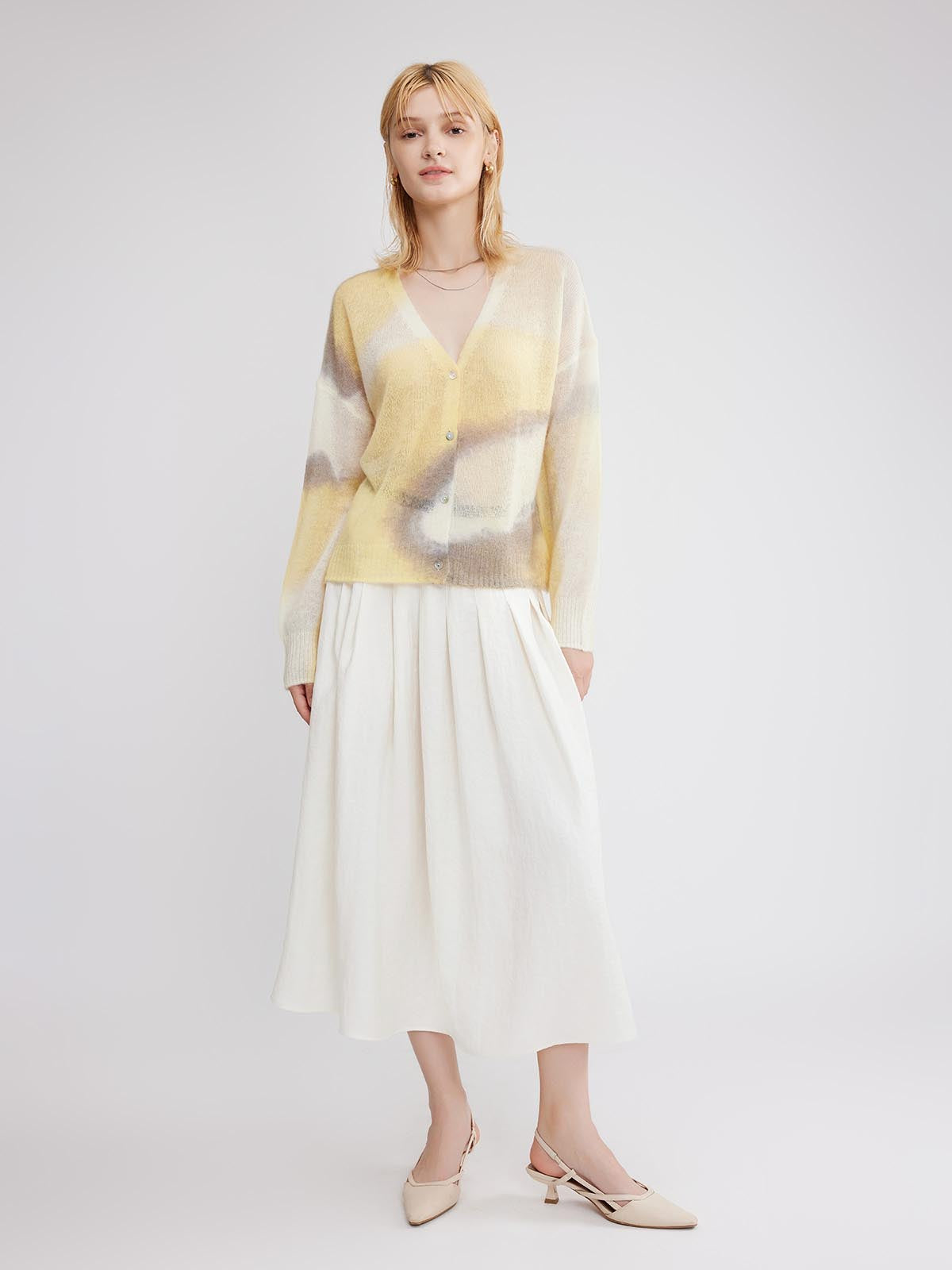 ASOBIO Alpaca Wool Blend Cardigan