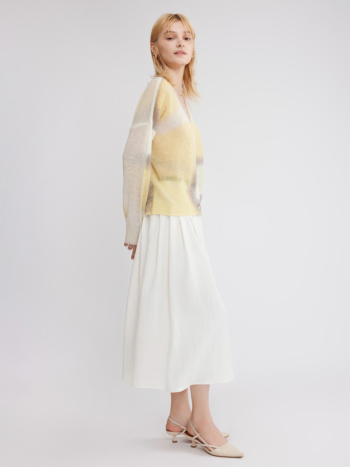 ASOBIO Alpaca Wool Blend Cardigan