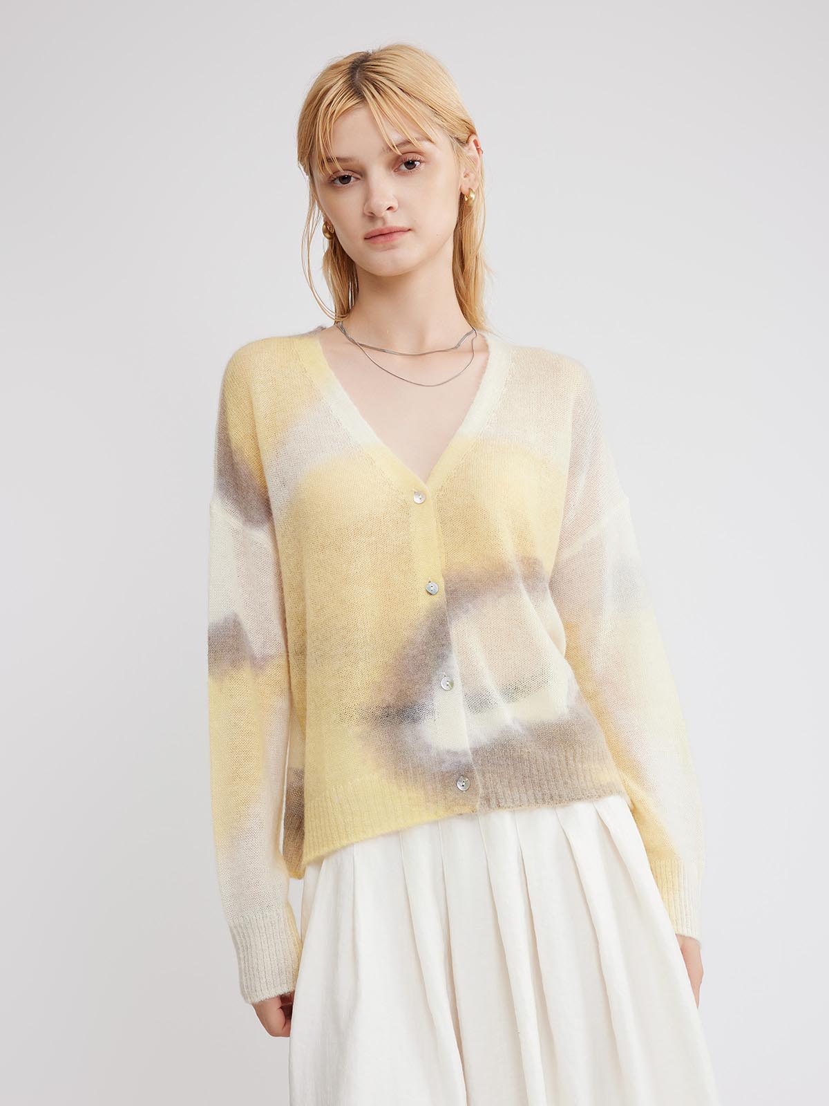 ASOBIO Alpaca Wool Blend Cardigan