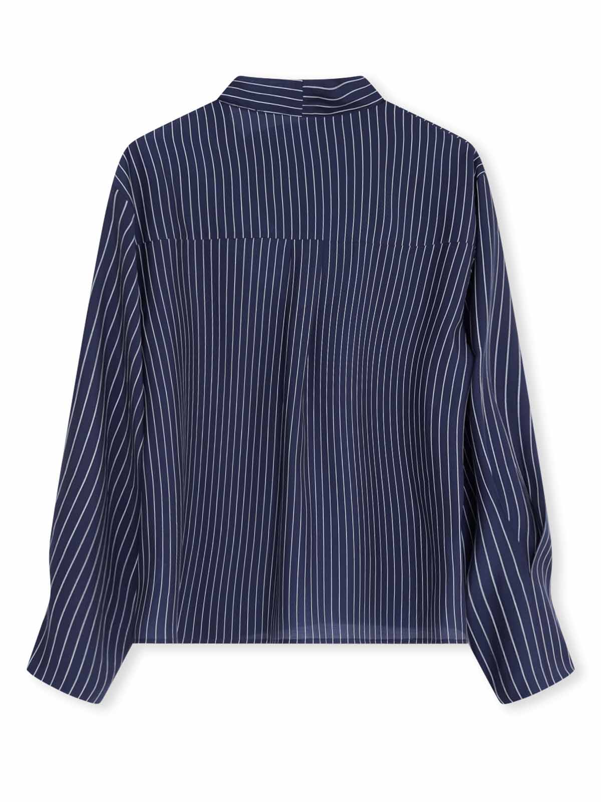 ASOBIO Button-Detail Tie-Neck Blouse