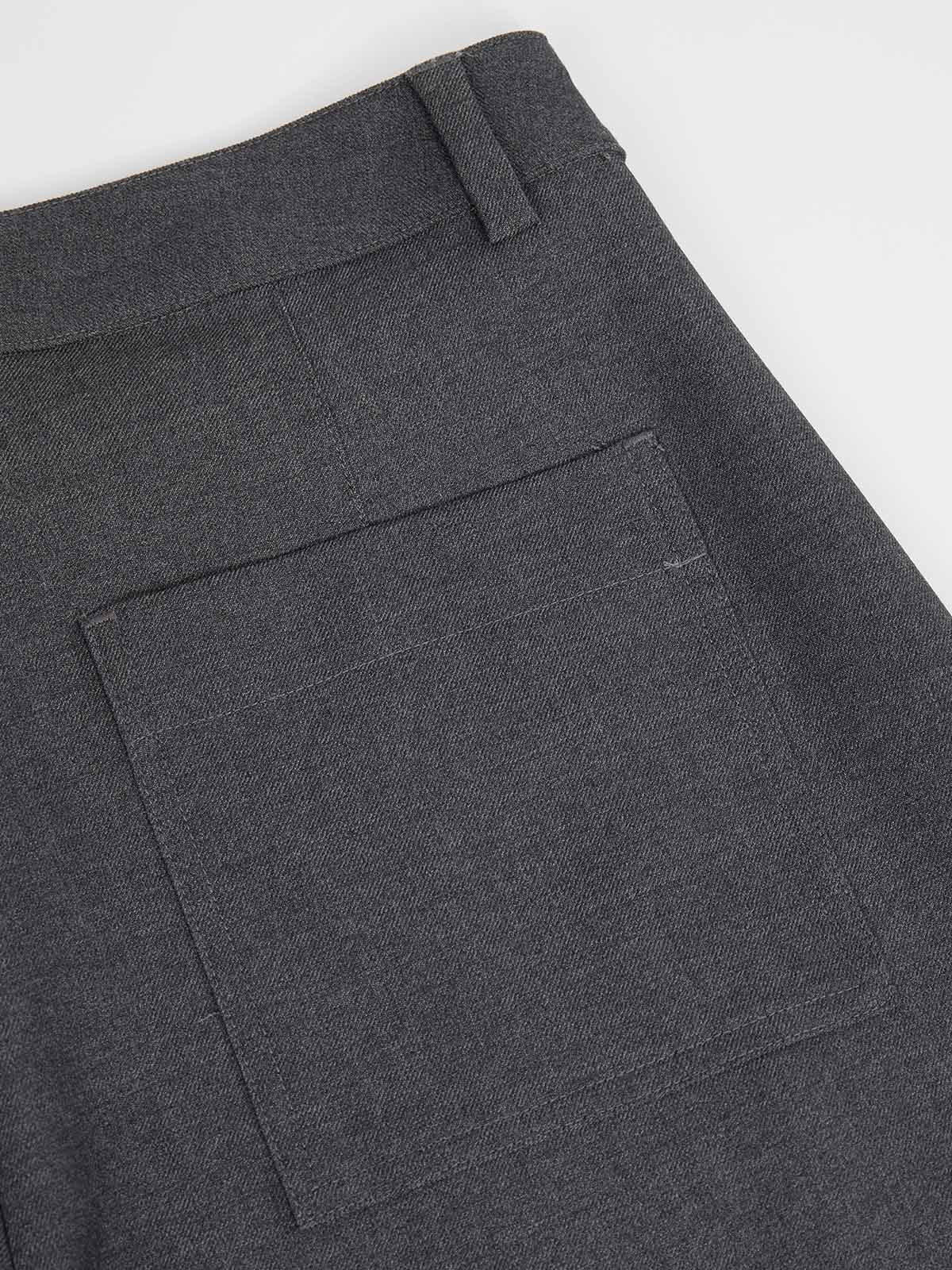 ASOBIO Flat-Waist Wide-Leg Trousers