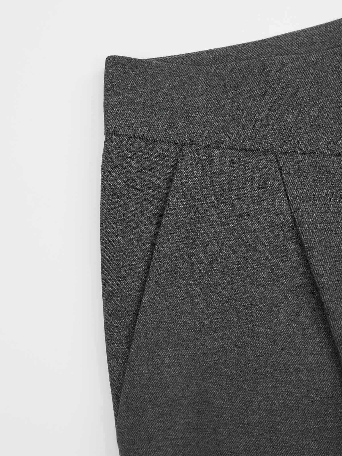 ASOBIO Wool Blend Pleated Trousers