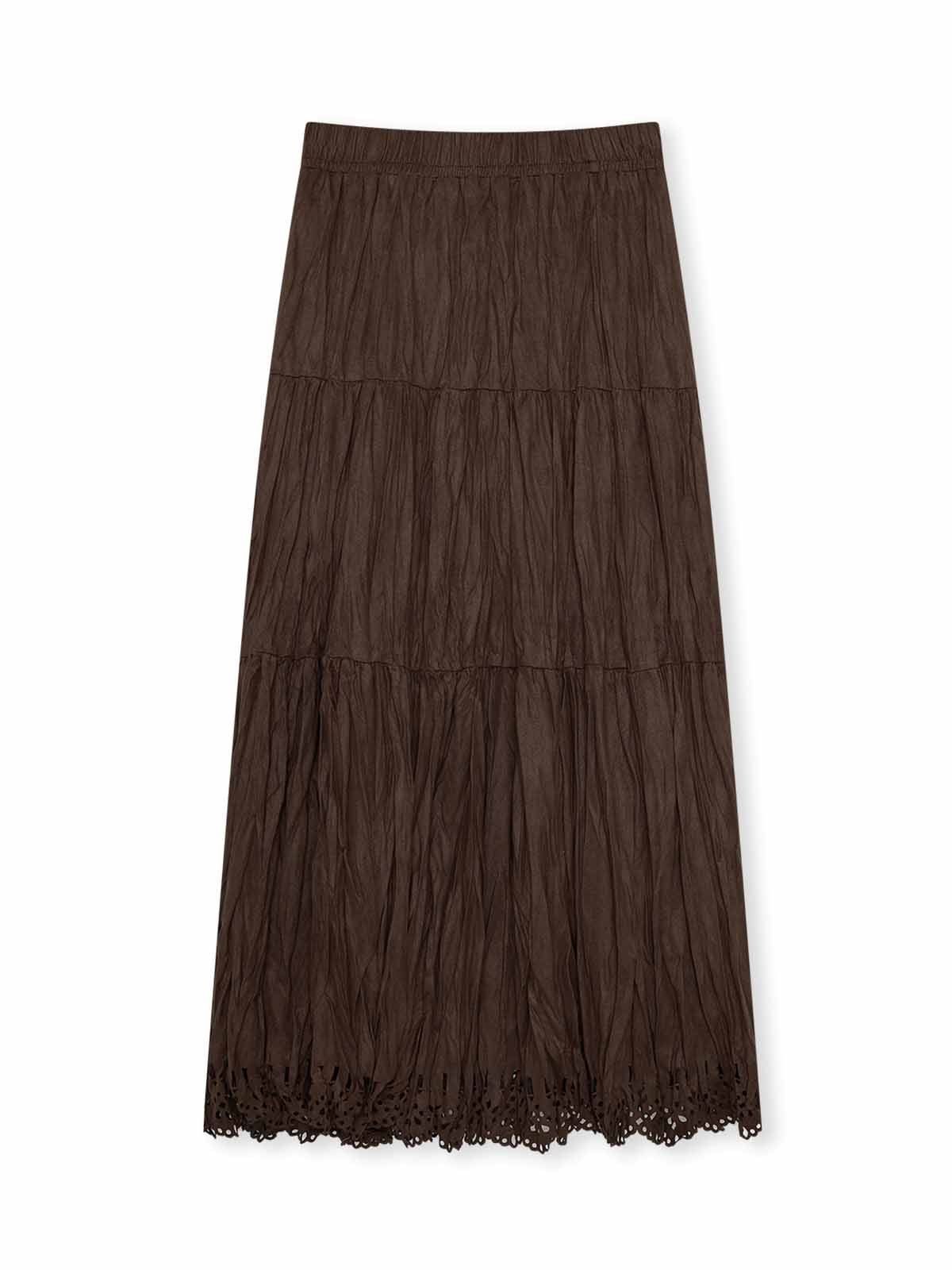 ASOBIO Tiered Gradient Maxi Skirt