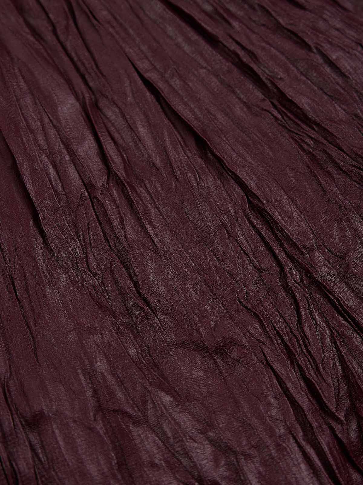 ASOBIO Pleated PU Maxi Skirt