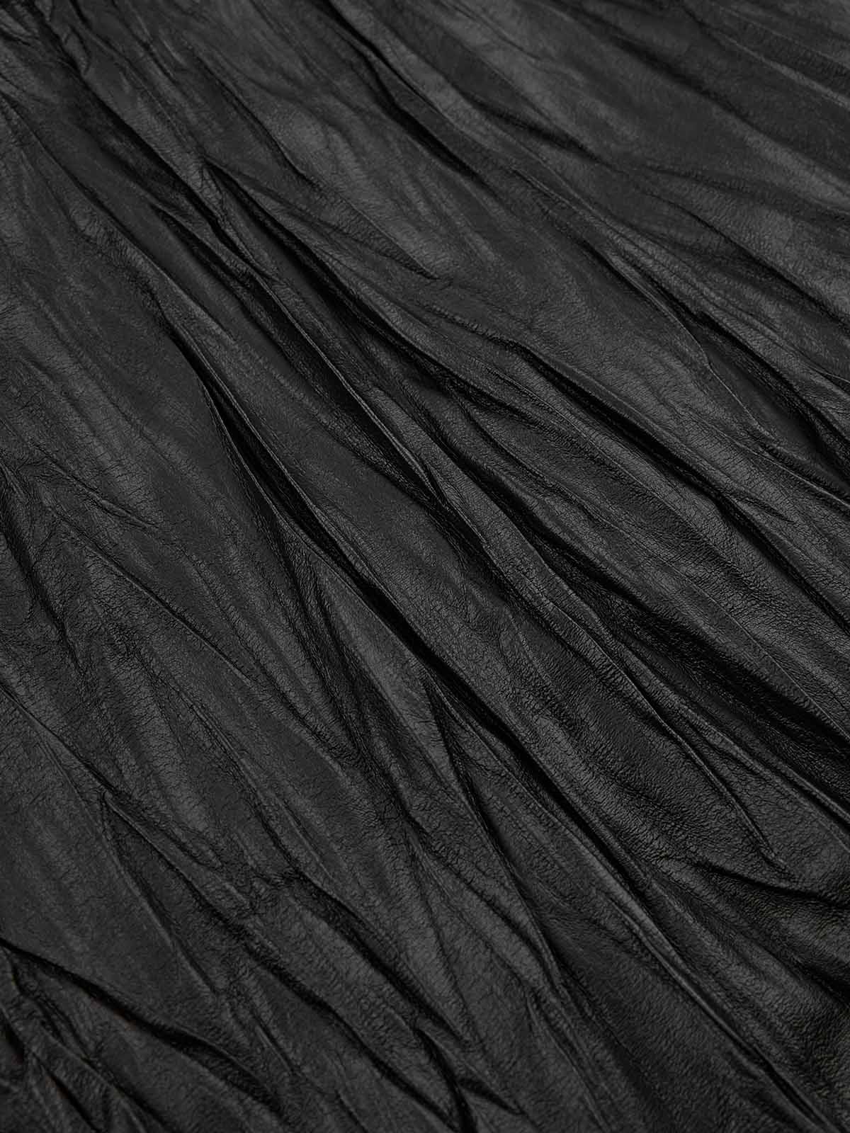 ASOBIO Pleated PU Maxi Skirt