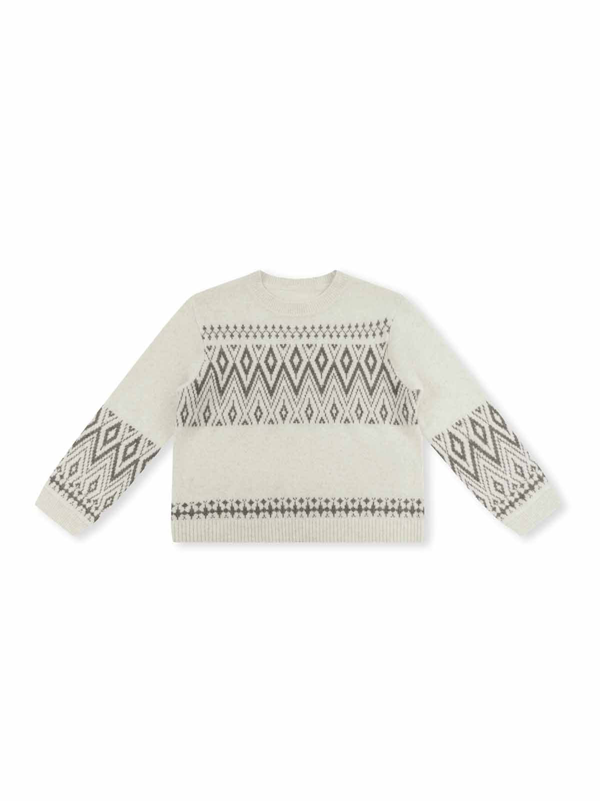 ASOBIO Geometric Yak Wool Sweater