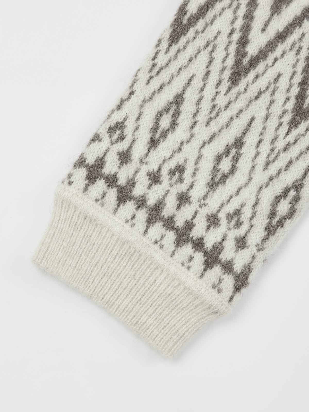 ASOBIO Geometric Yak Wool Sweater