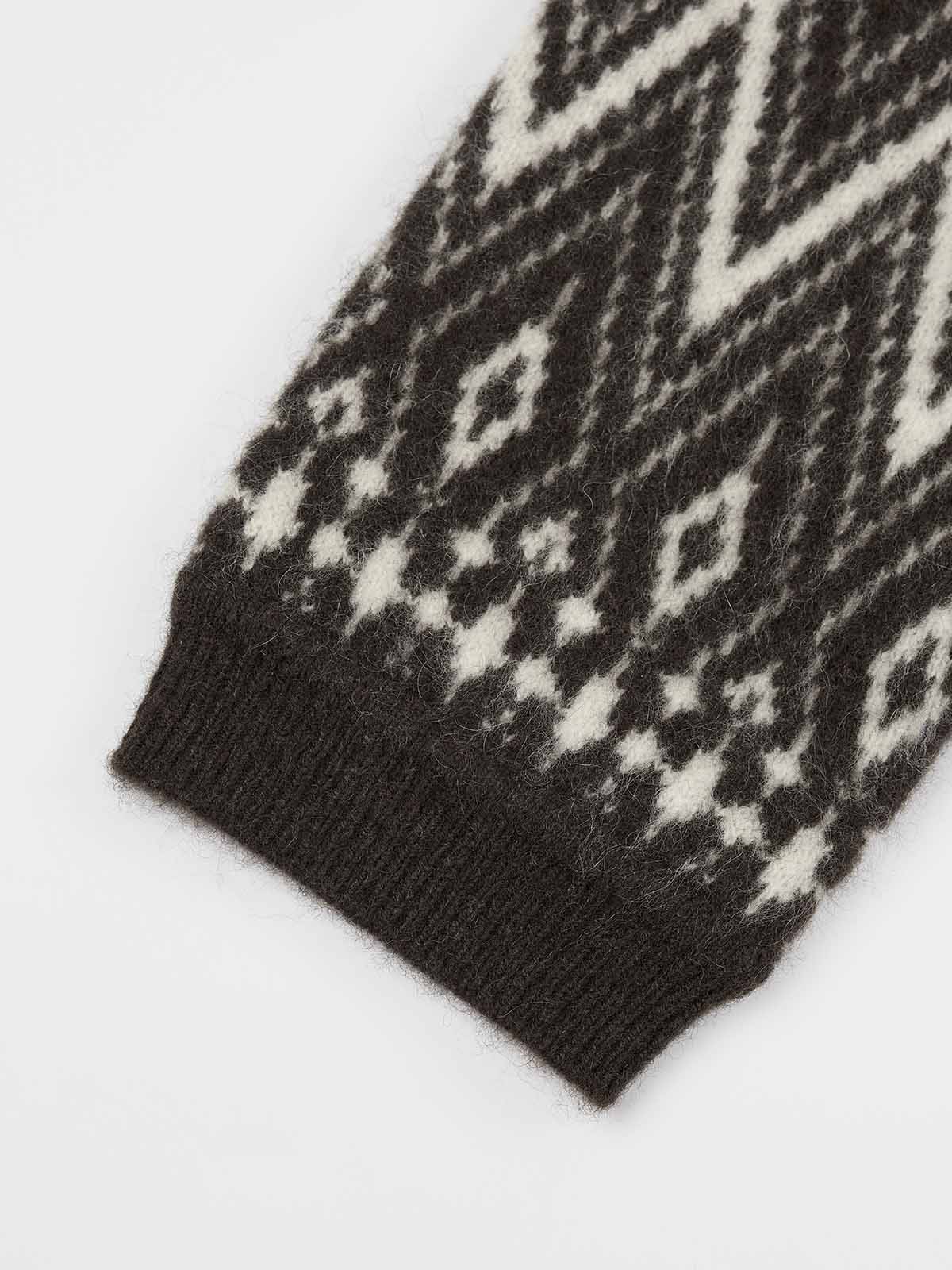 ASOBIO Geometric Yak Wool Sweater