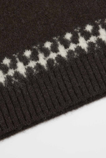ASOBIO Geometric Yak Wool Sweater