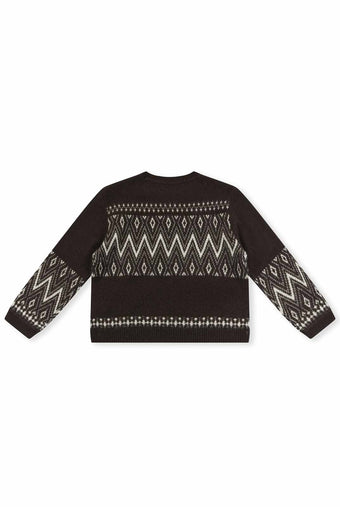 ASOBIO Geometric Yak Wool Sweater