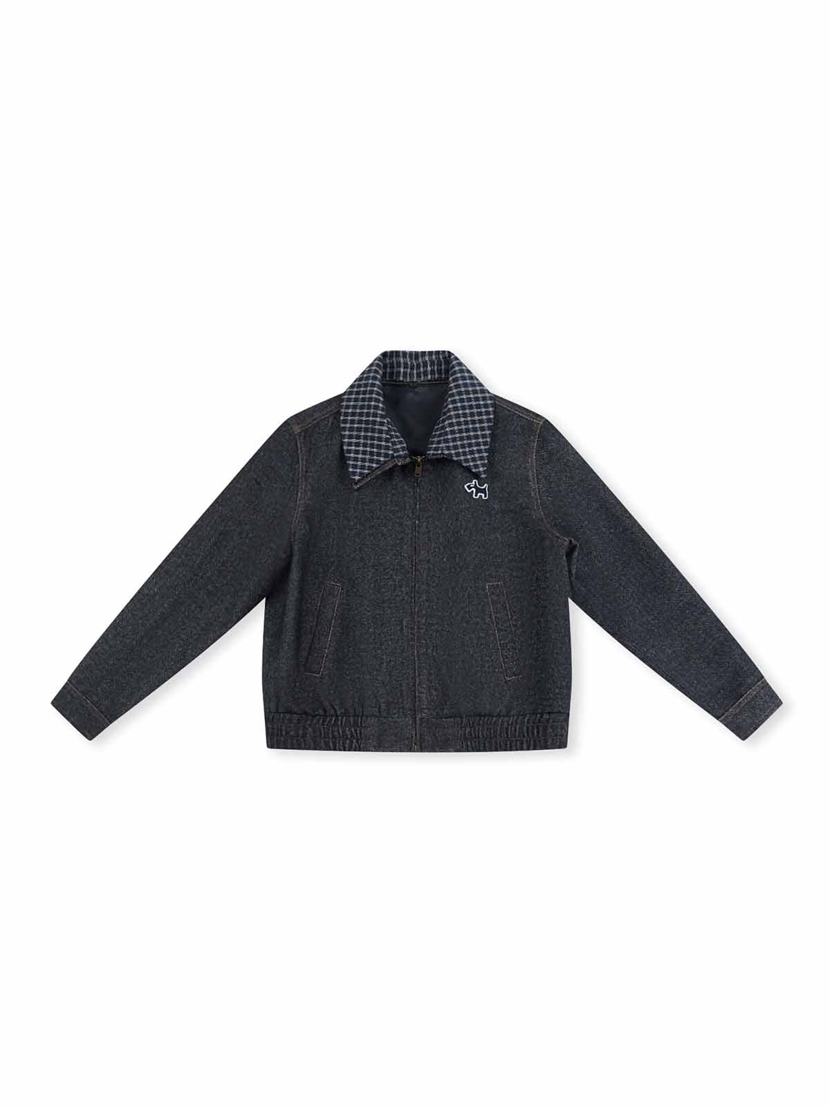 ASOBIO Wool-Blend Denim Trucker Jacket