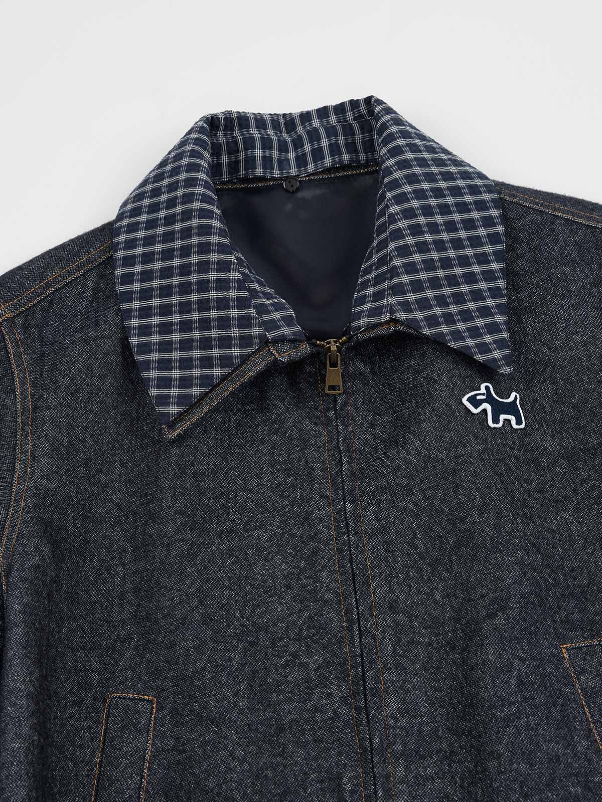 ASOBIO Wool-Blend Denim Trucker Jacket