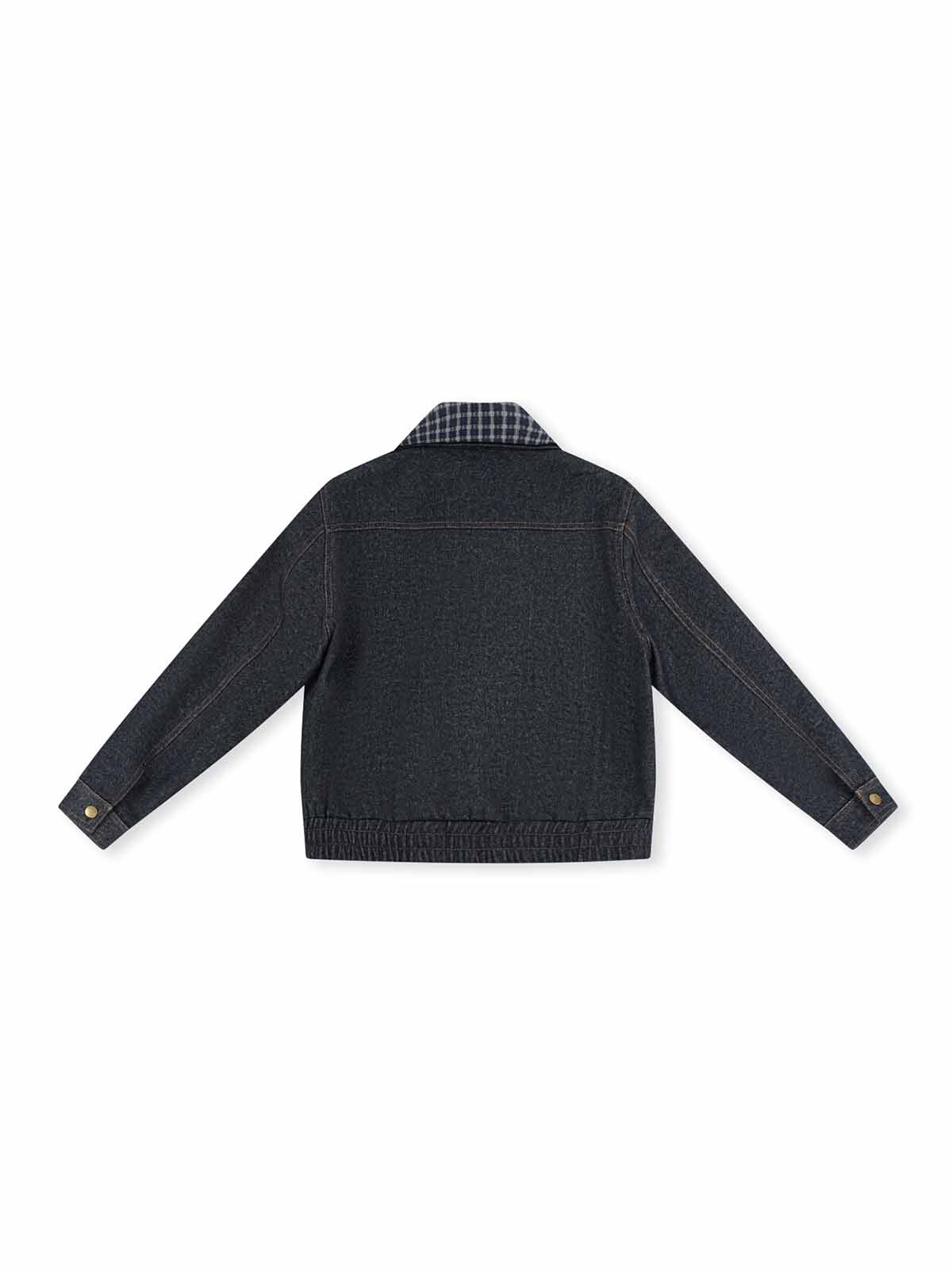 ASOBIO Wool-Blend Denim Trucker Jacket