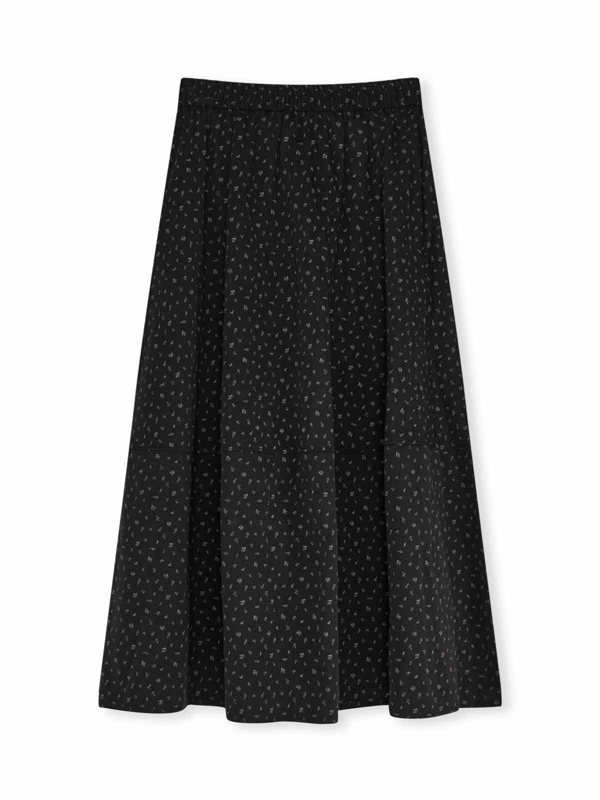 ASOBIO Printed A-Line Maxi Skirt