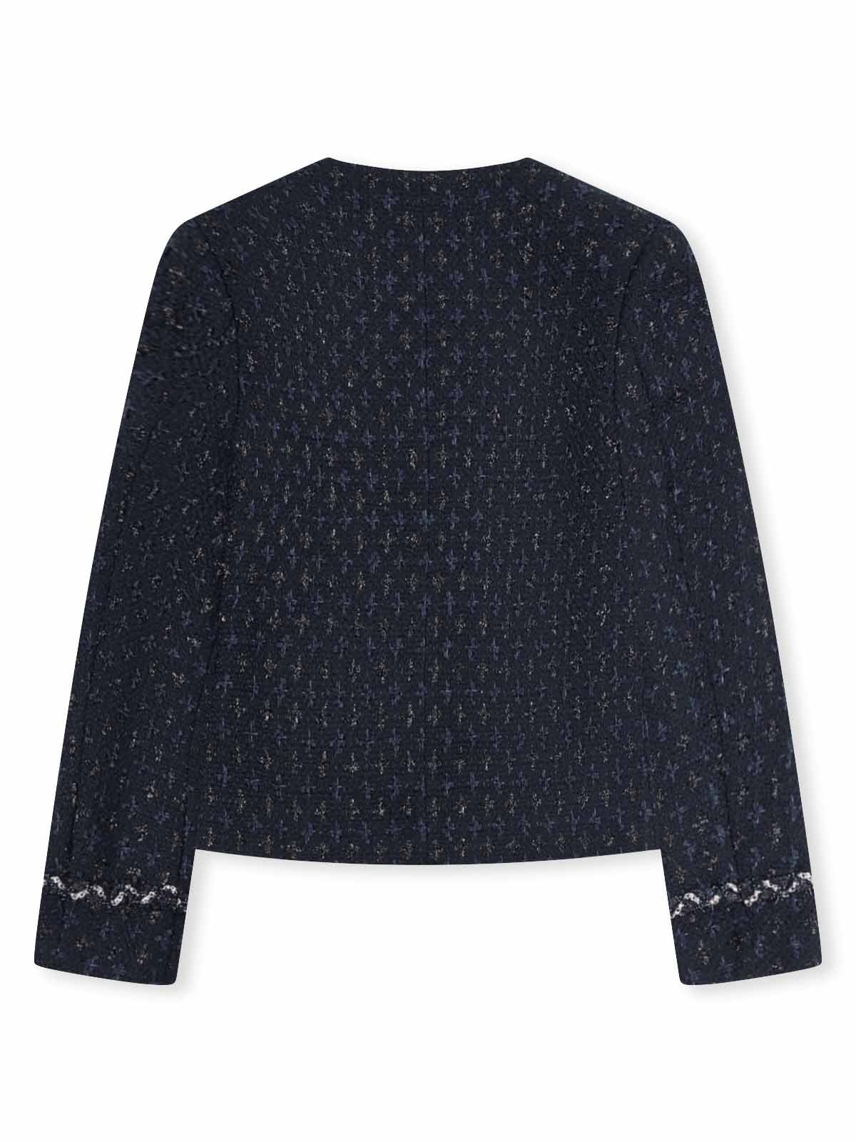 ASOBIO Tweed Round-Neck Jacket