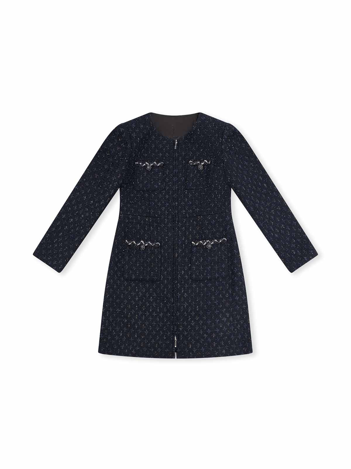 ASOBIO Tailored Tweed Mini Dress