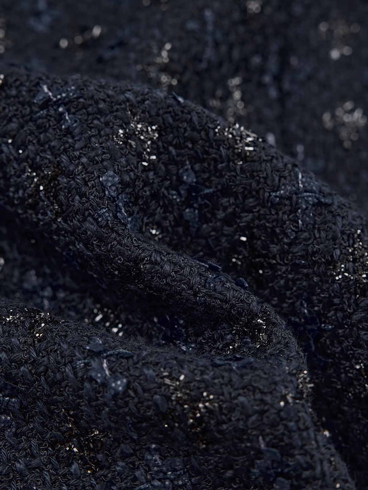 ASOBIO Tweed Mini Skirt with Fringe Hem