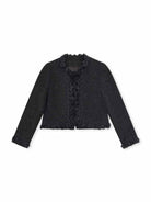 ASOBIO Floral-Embellished Tweed Jacket