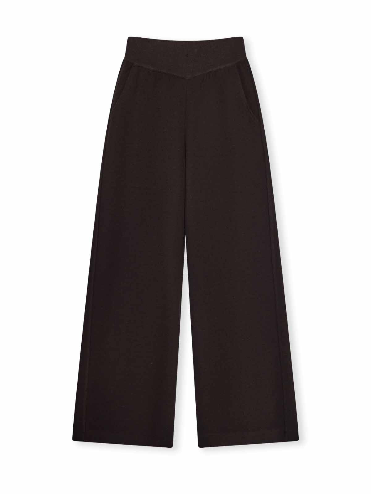 ASOBIO Wool-Blend High-Waist Wide-Leg Pant