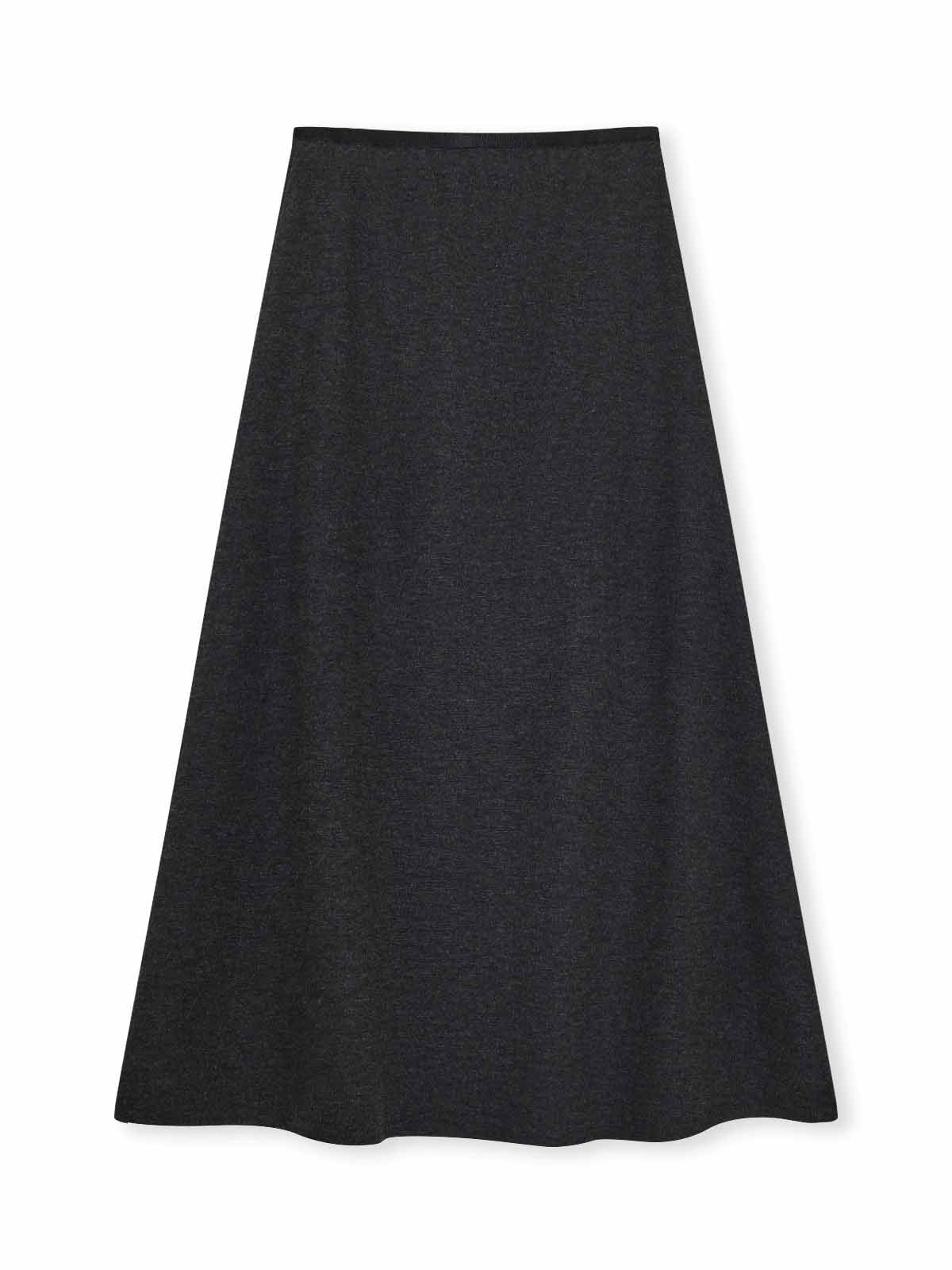 ASOBIO Cashmere-Blend A-Line Maxi Skirt