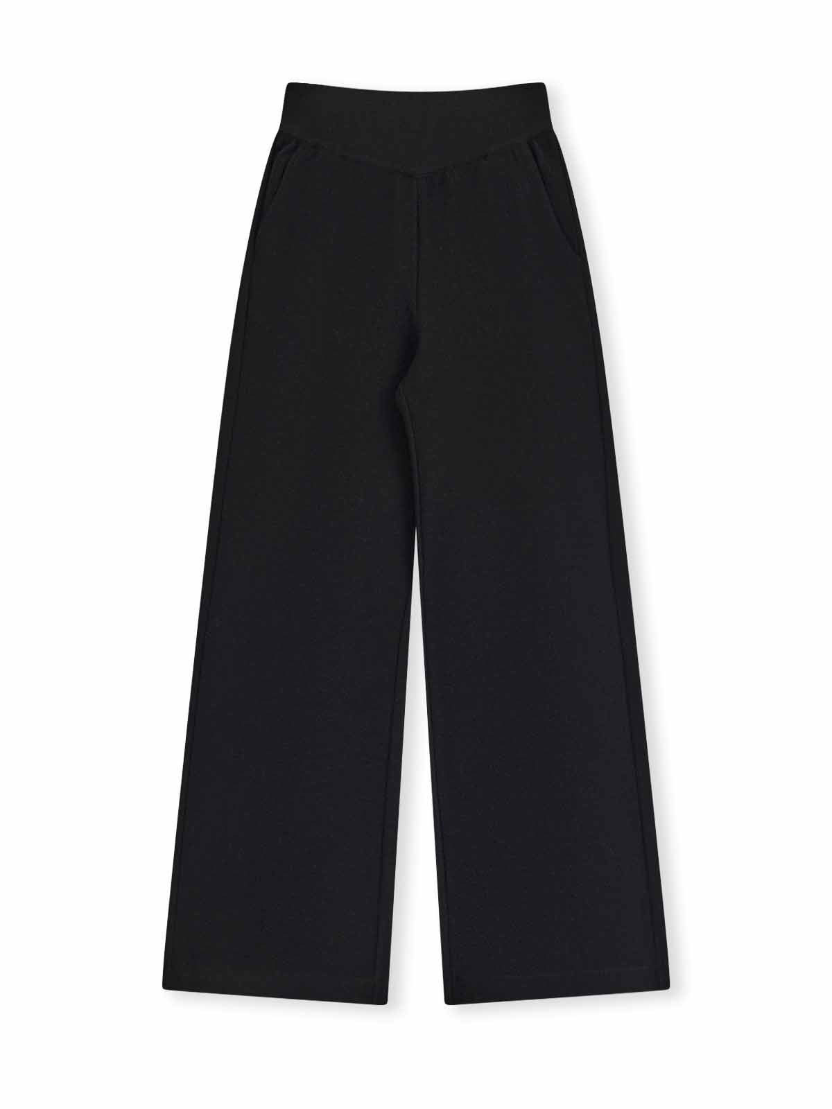 ASOBIO Wool-Blend High-Waist Wide-Leg Pant