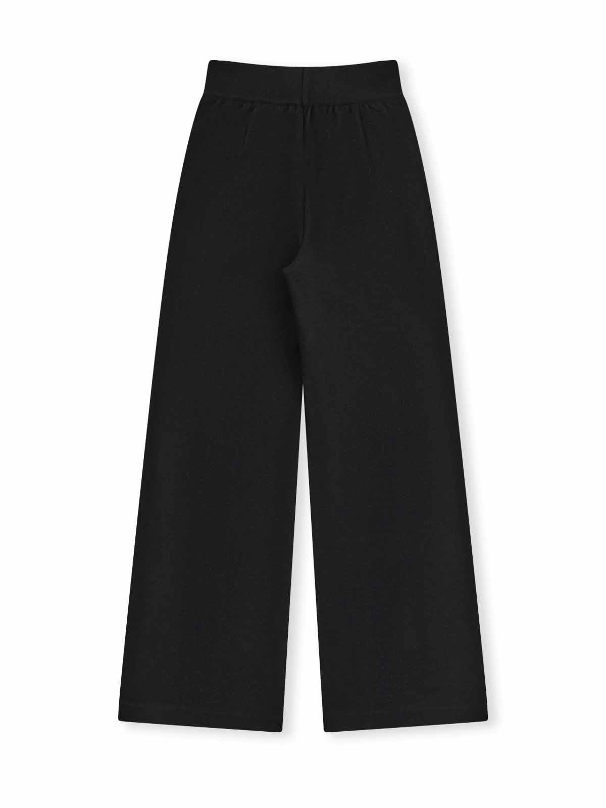ASOBIO Wool-Blend High-Waist Wide-Leg Pant