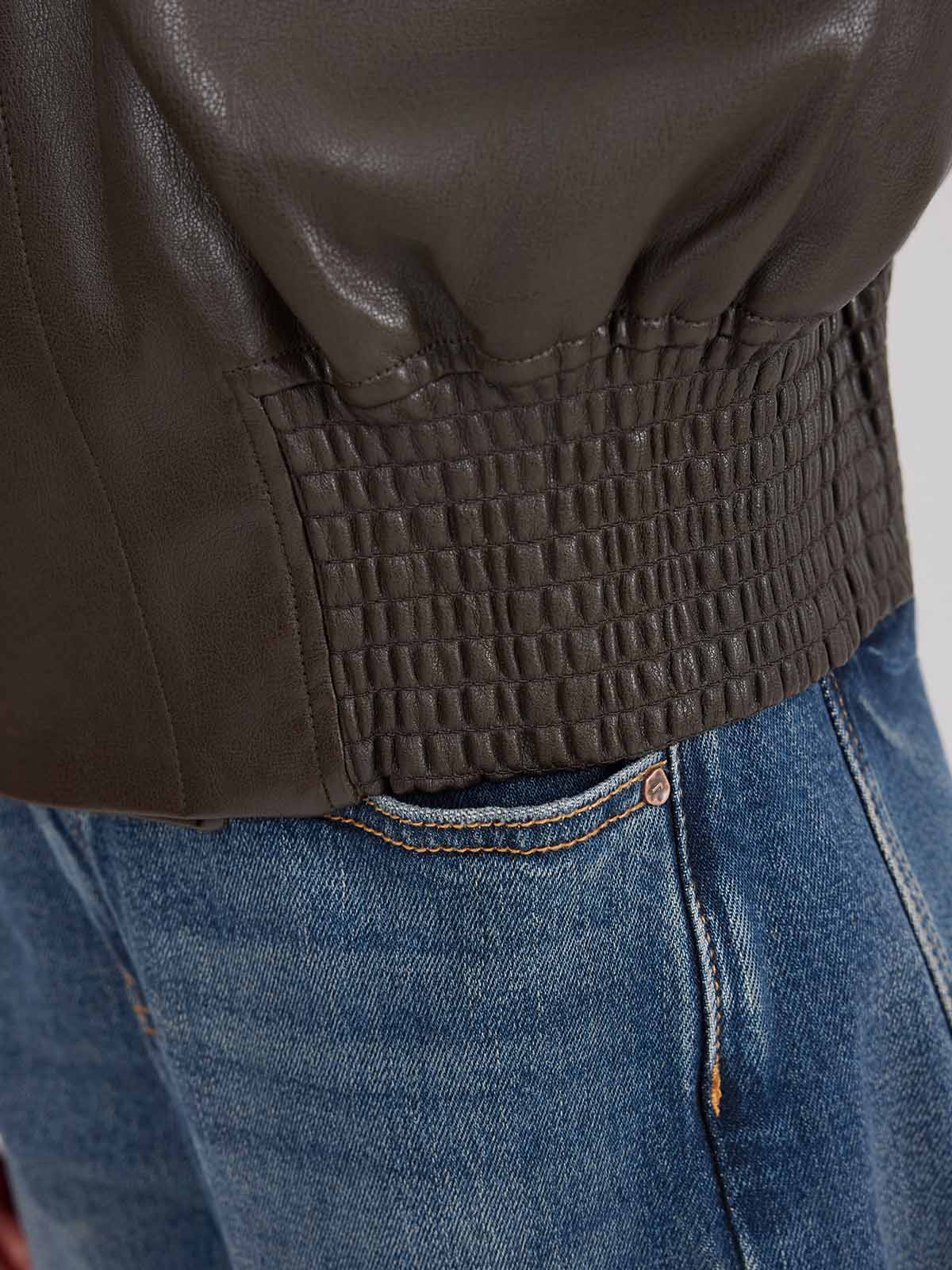 ASOBIO Flap-Pocket Leather Jacket