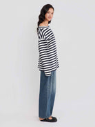 ASOBIO Striped 100% Cotton T-Shirt