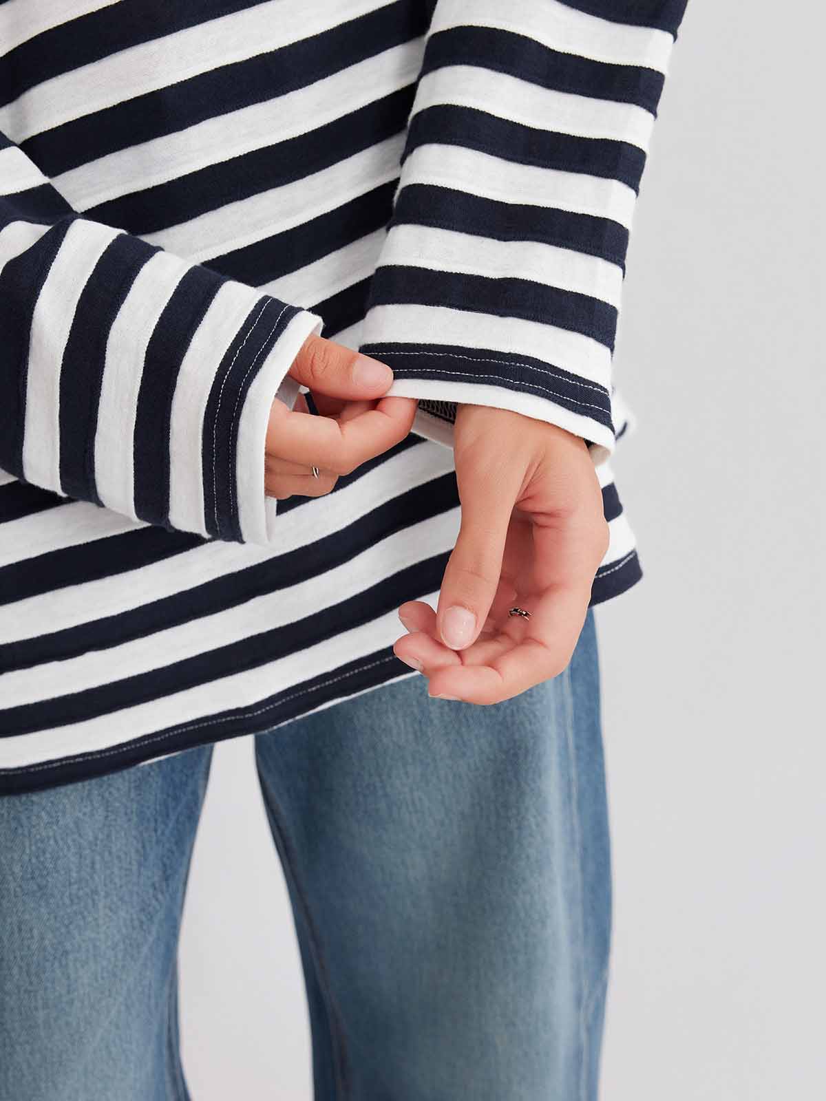 ASOBIO Striped 100% Cotton T-Shirt