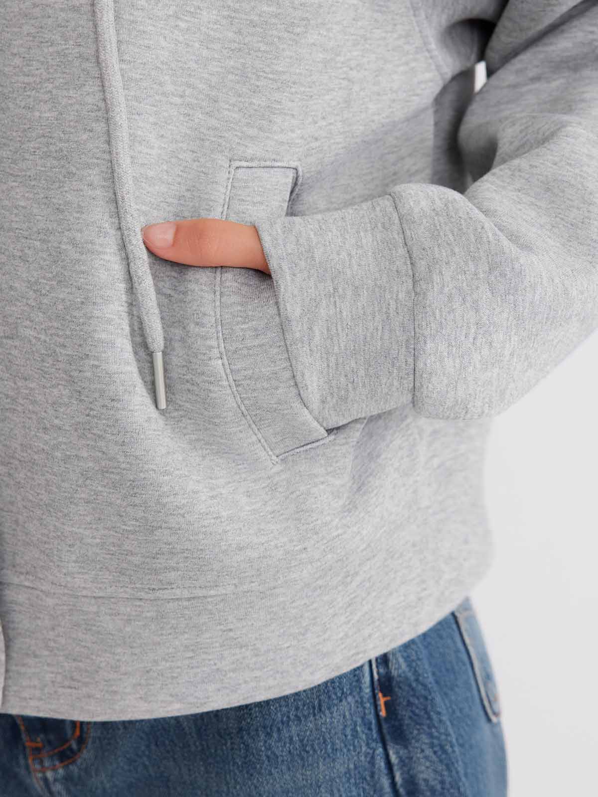 ASOBIO Hooded Drawstring Sweat Jacket