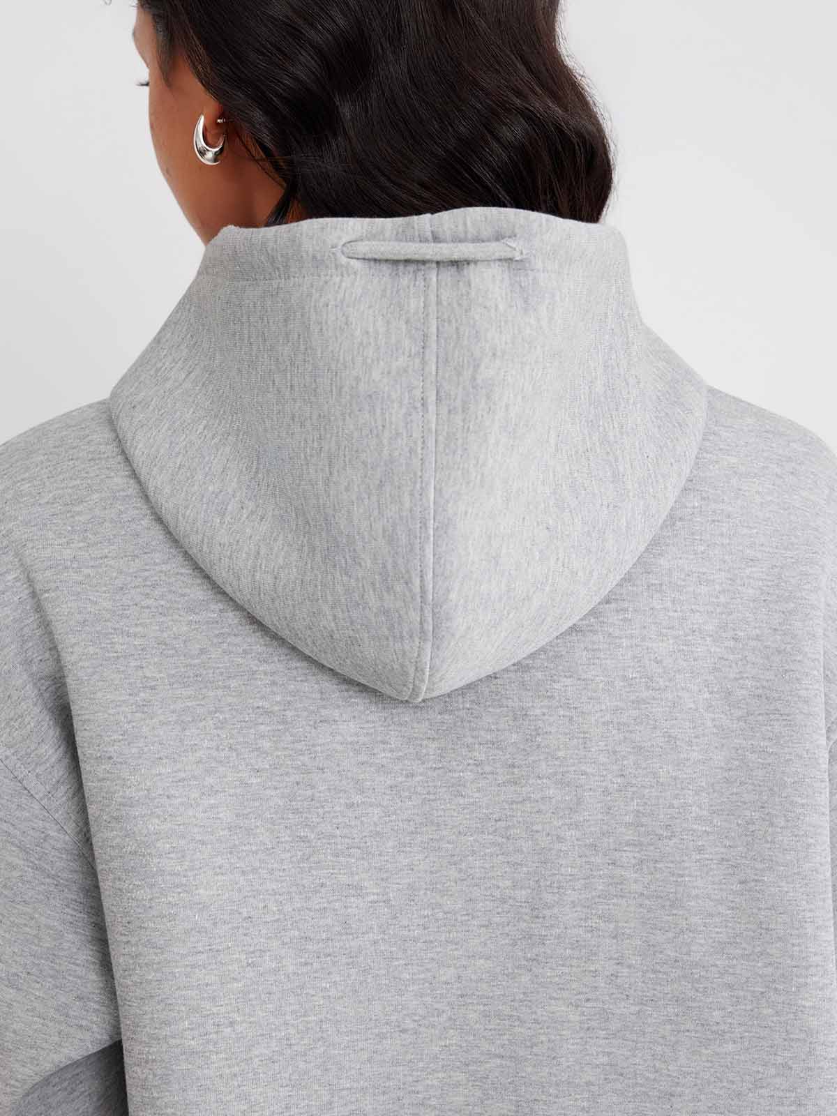 ASOBIO Hooded Drawstring Sweat Jacket