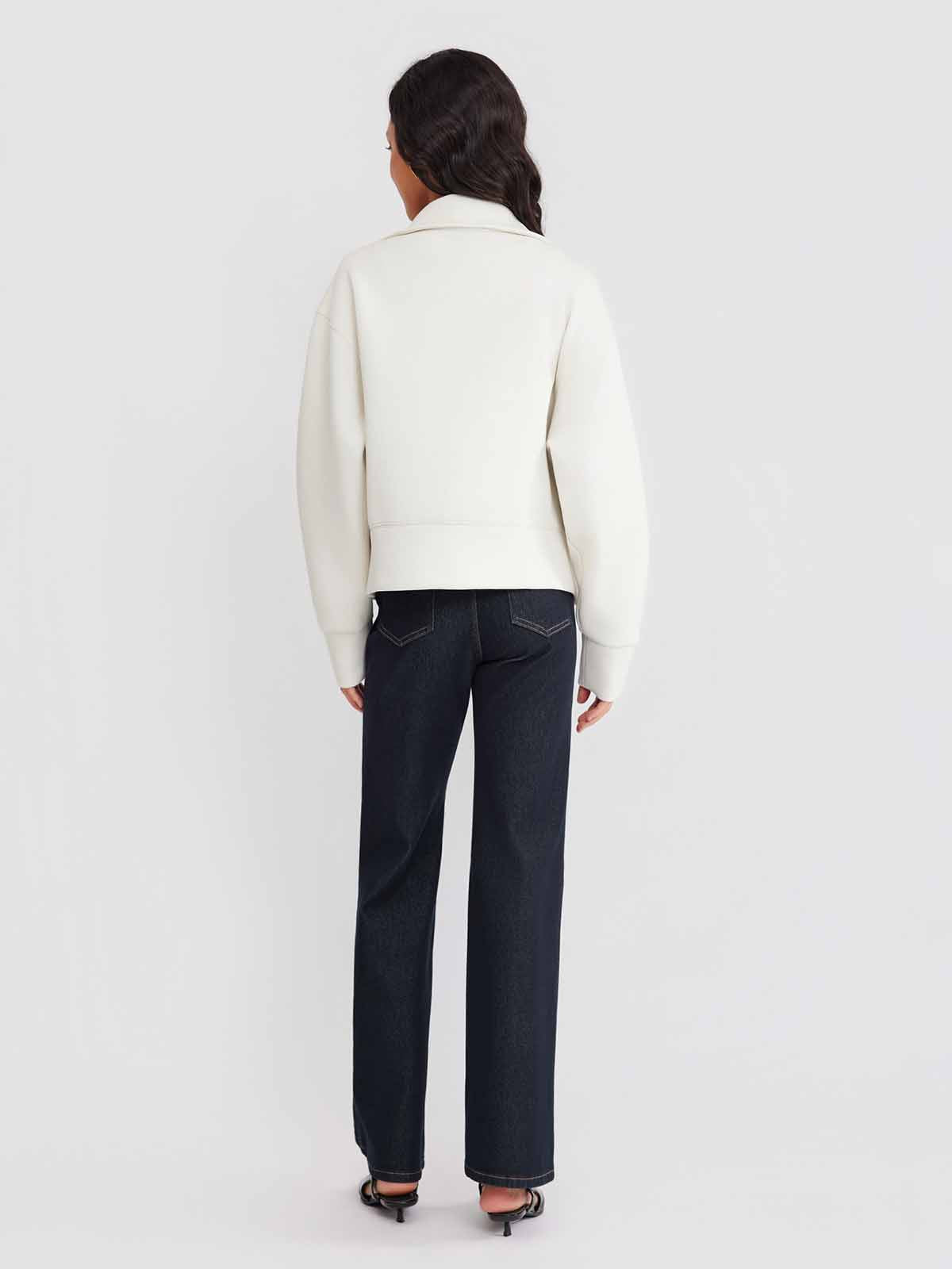 ASOBIO Stand-Collar Two-Way Zip Sweat Jacket