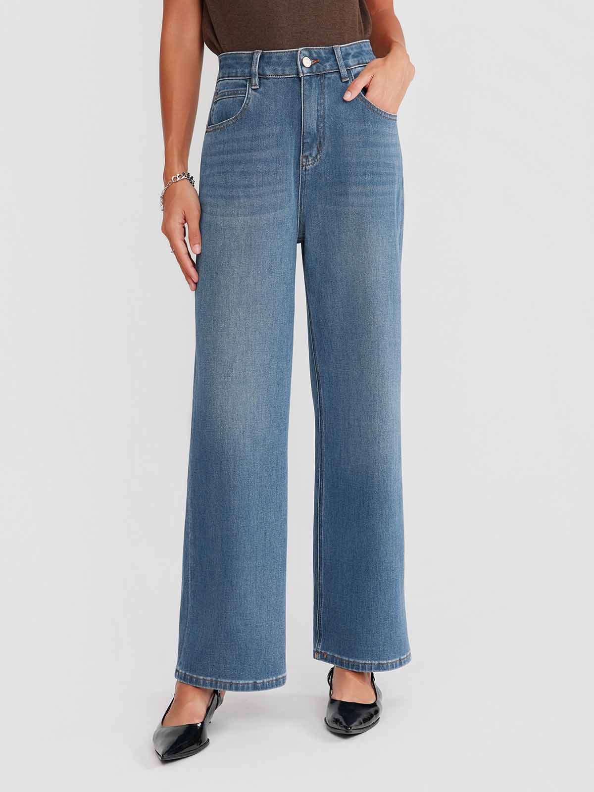 ASOBIO Straight-Leg Stretch Jeans