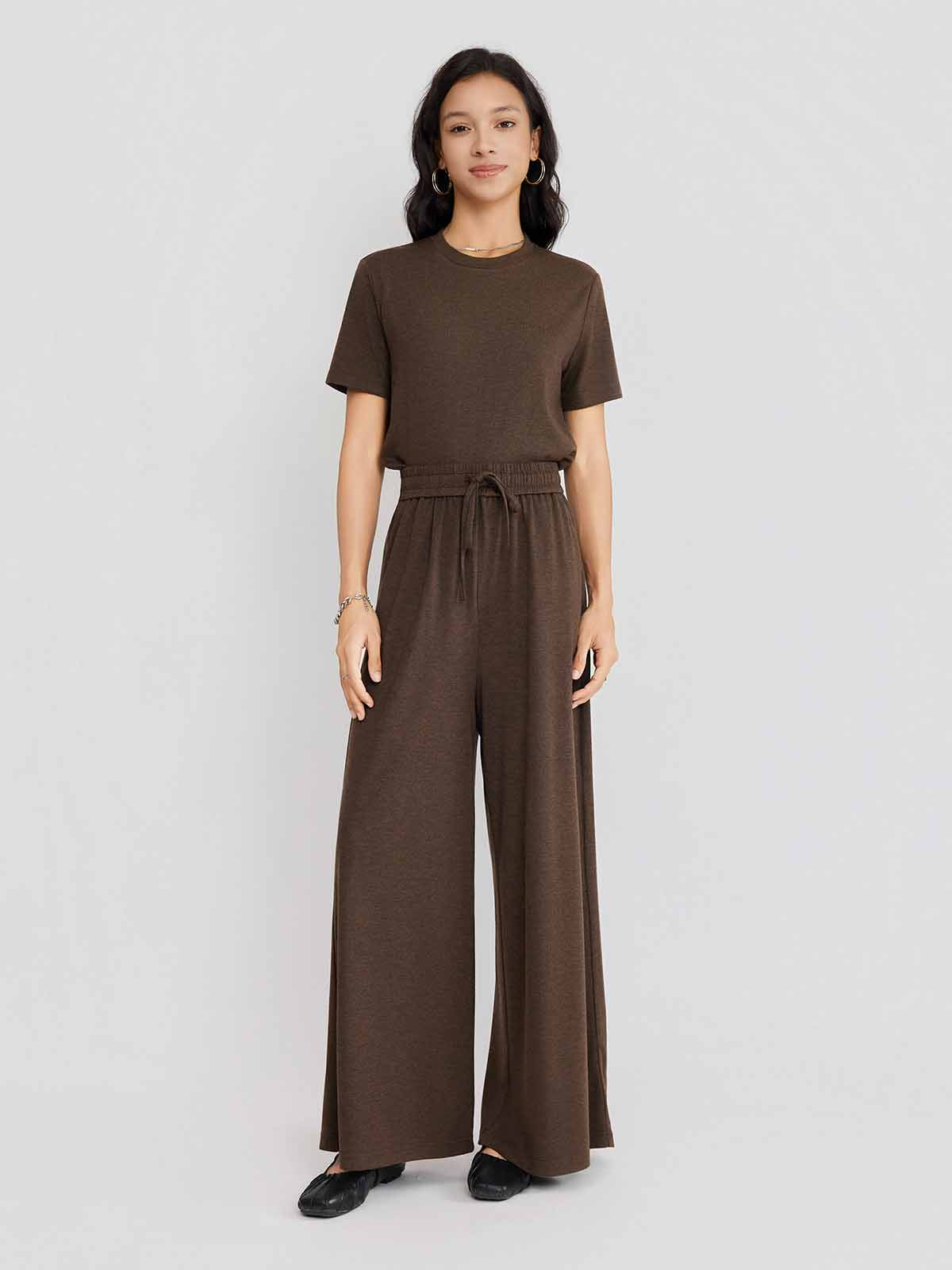 ASOBIO Wool Blend Knit Pants