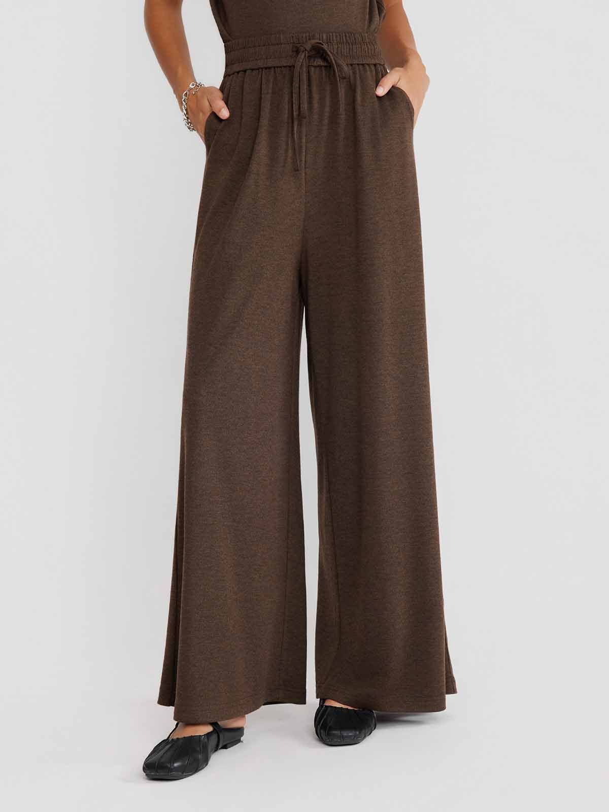 ASOBIO Wool Blend Knit Pants