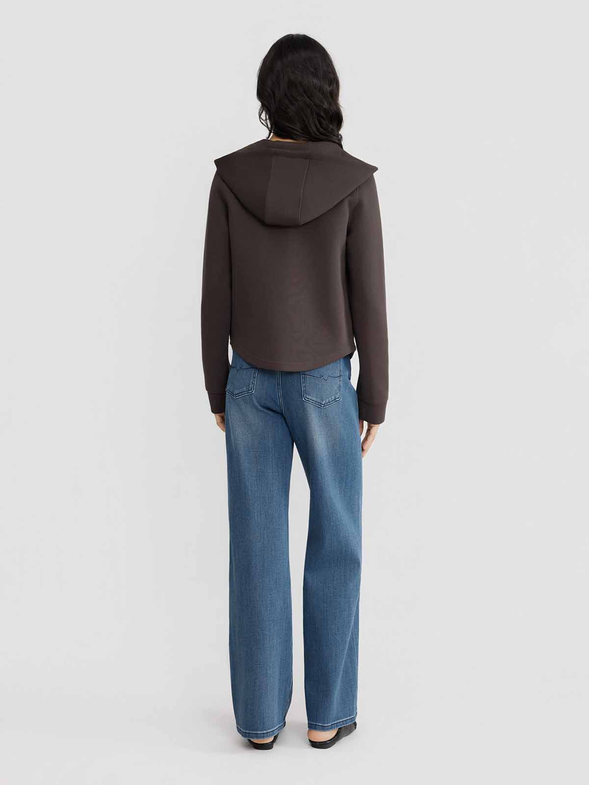 ASOBIO Hooded Panel Sweat Jacket