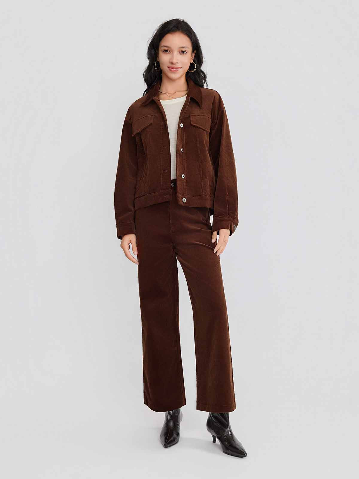 ASOBIO Corduroy Short Jacket