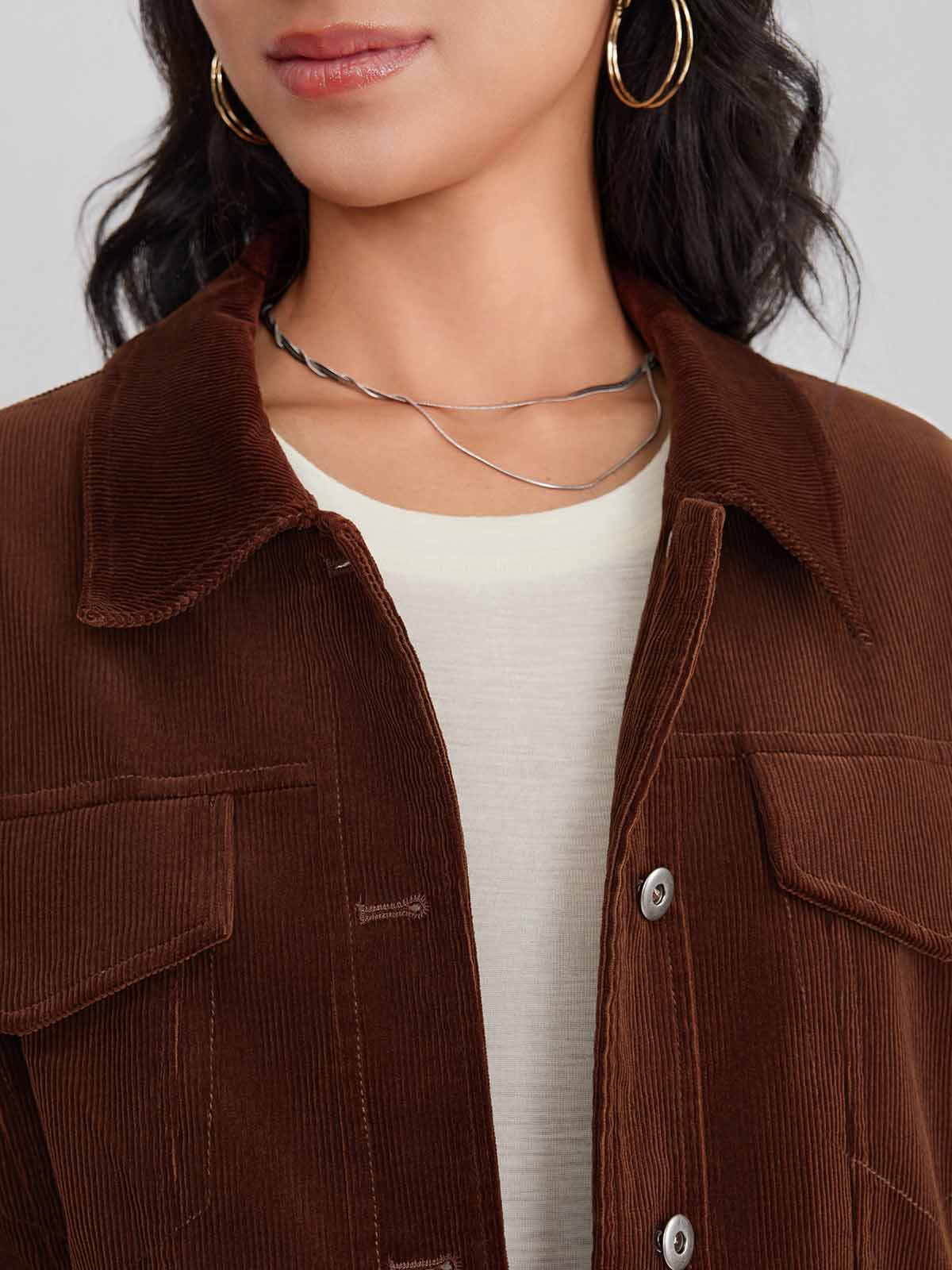 ASOBIO Corduroy Short Jacket