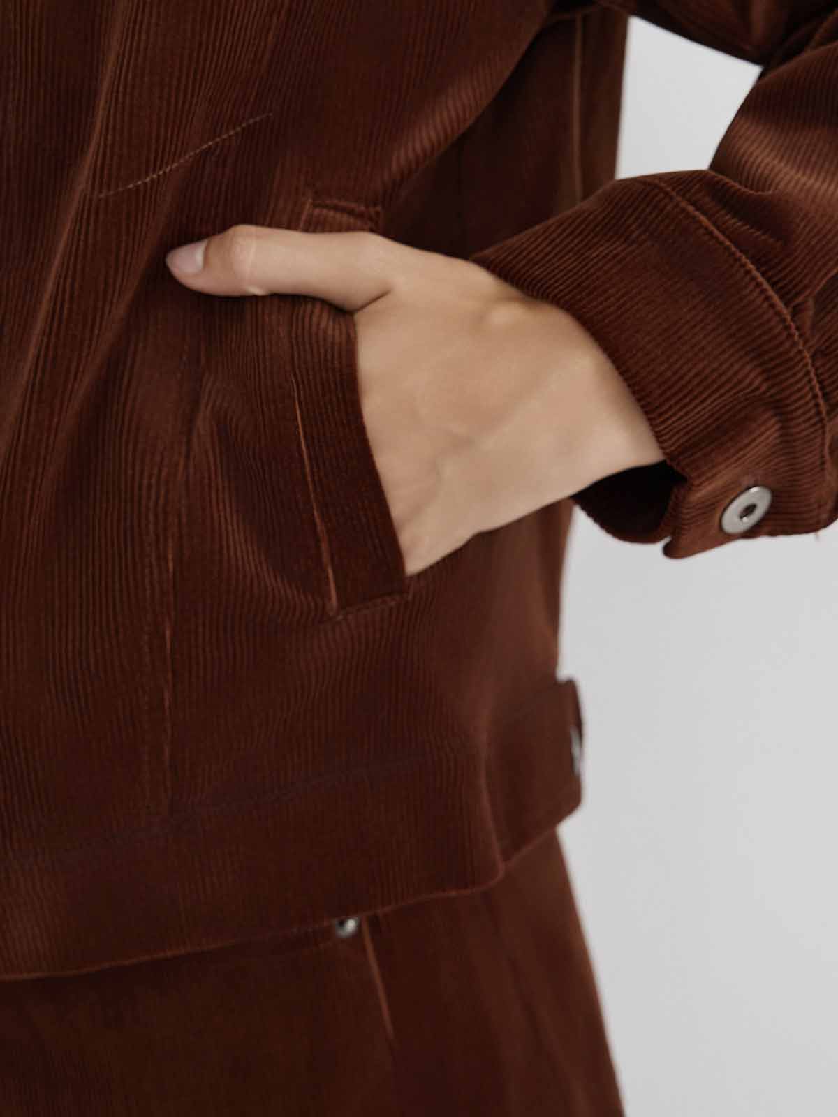 ASOBIO Corduroy Short Jacket