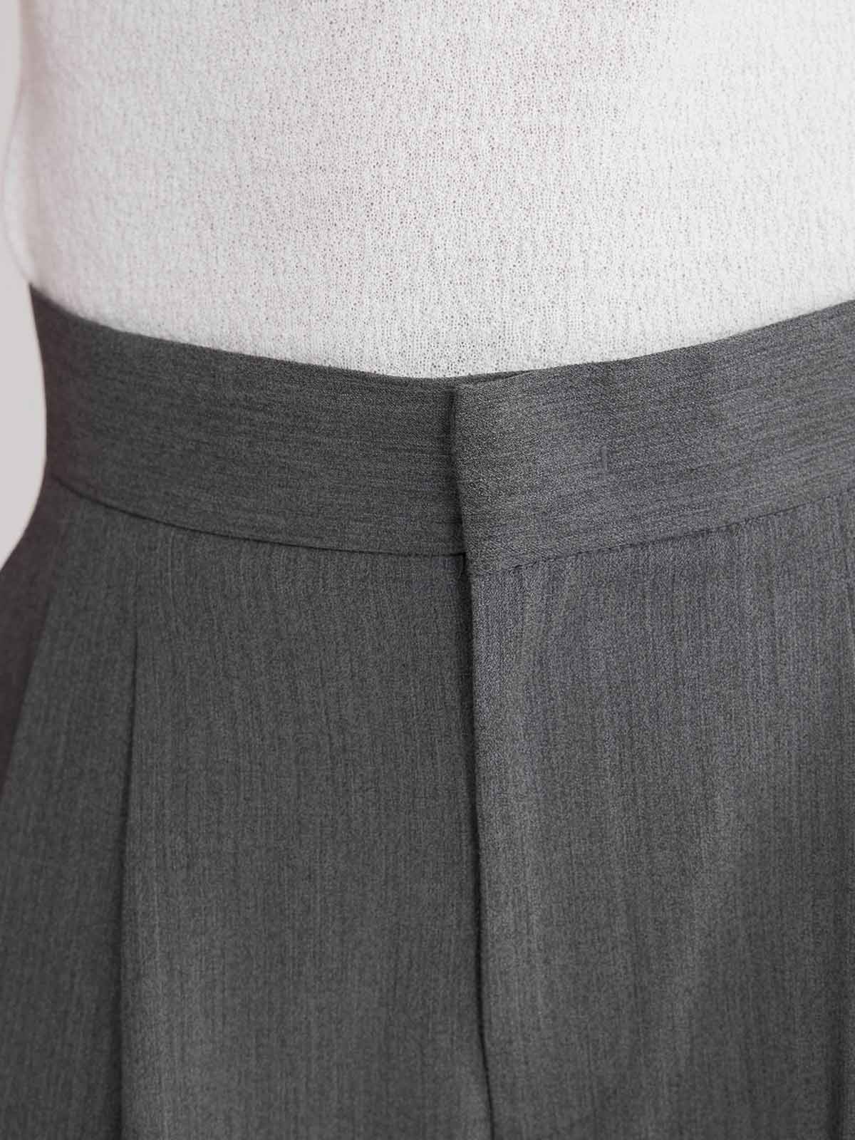 ASOBIO Slim Pleated Full-Length Trousers