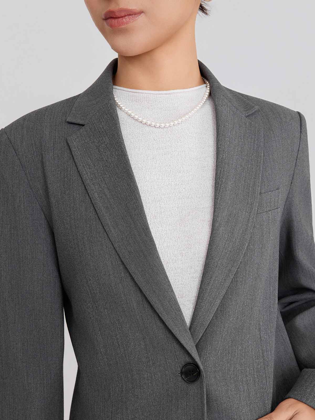 ASOBIO Wool Blend Blazer