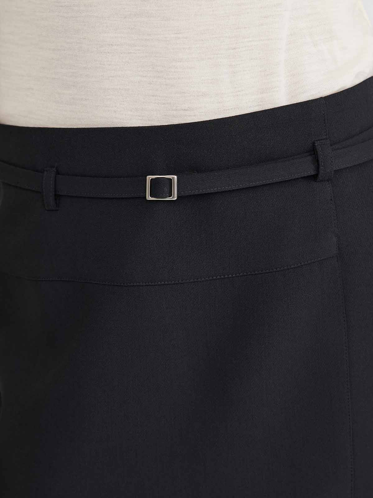 ASOBIO Belted Front-Slit Maxi Skirt