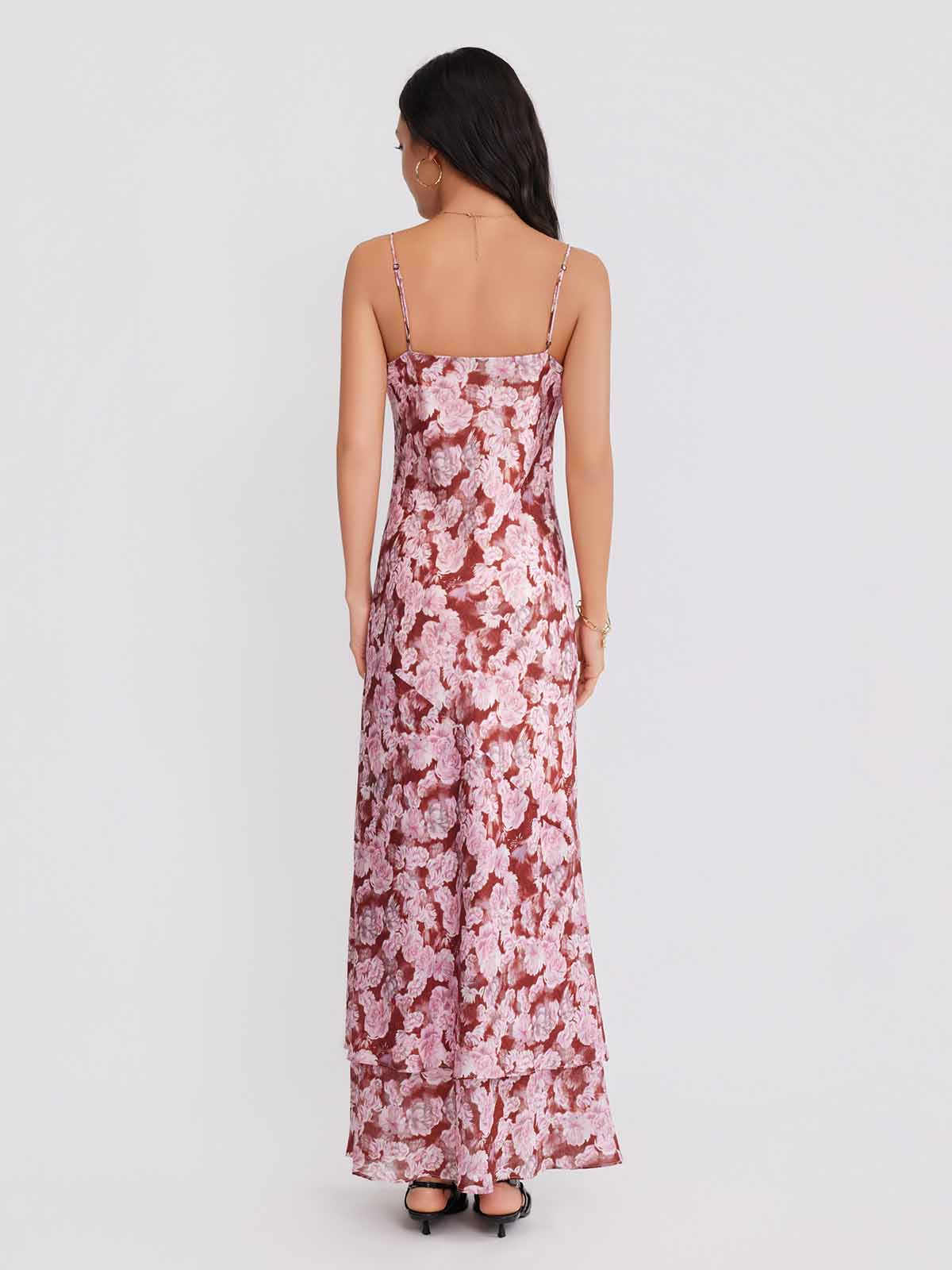 ASOBIO Printed Cami Trumpet Maxi Dress