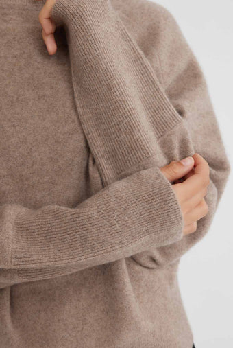 ASOBIO Yak Wool Blend Raglan Pullover Sweater