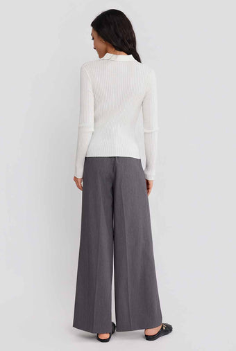 ASOBIO Ribbed Wool-Blend Cardigan