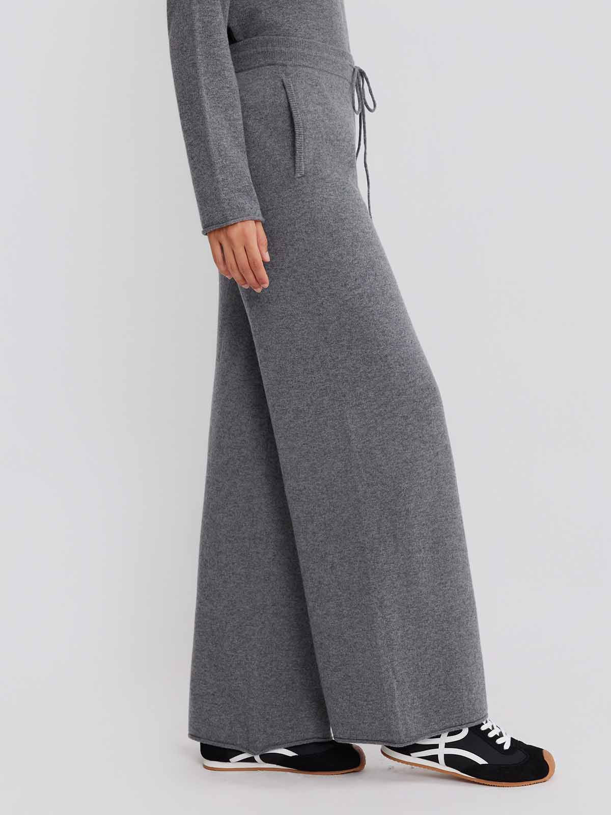 ASOBIO Wool-Cashmere Knit Pants