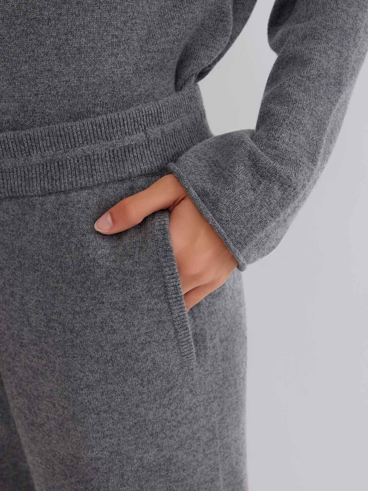 ASOBIO Wool-Cashmere Knit Pants