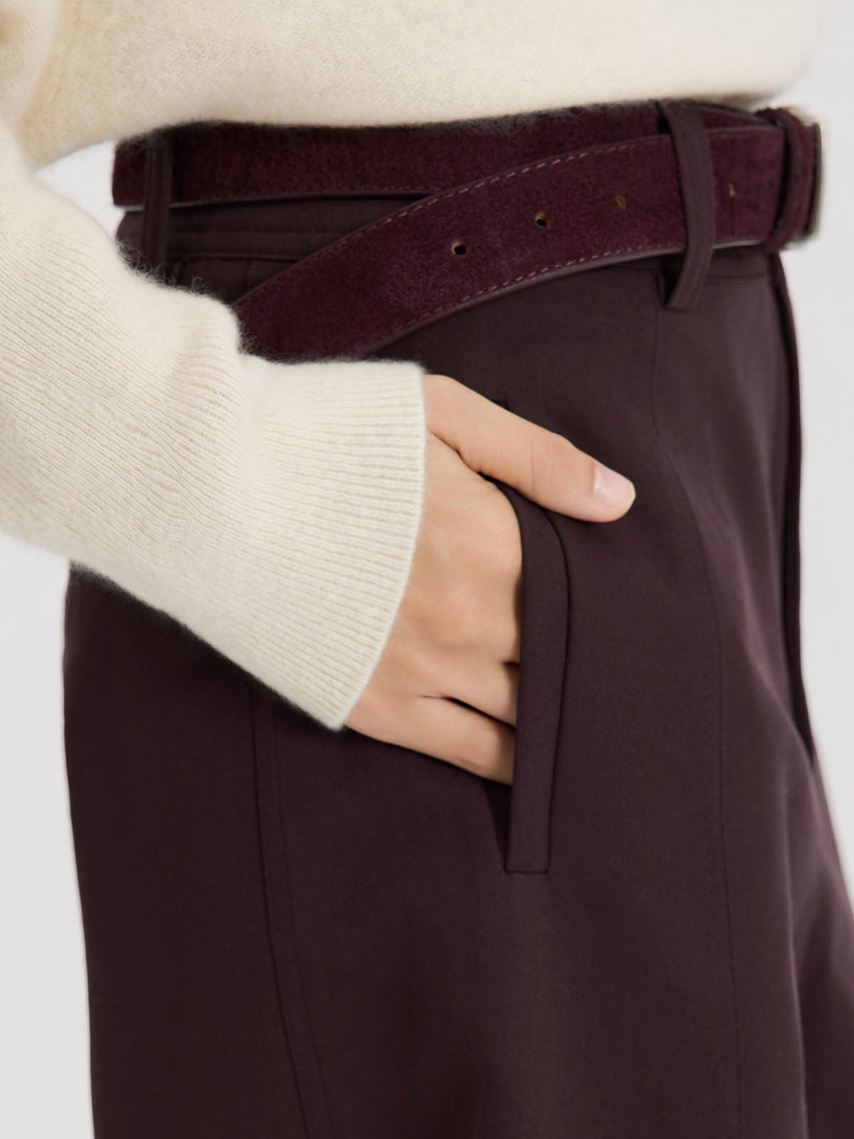 ASOBIO Wide-Leg Cropped Trousers