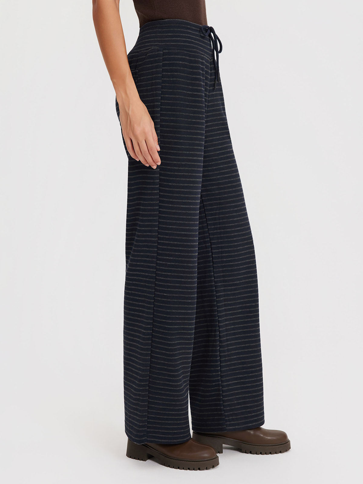 ASOBIO Striped Straight-Leg Sweatpants